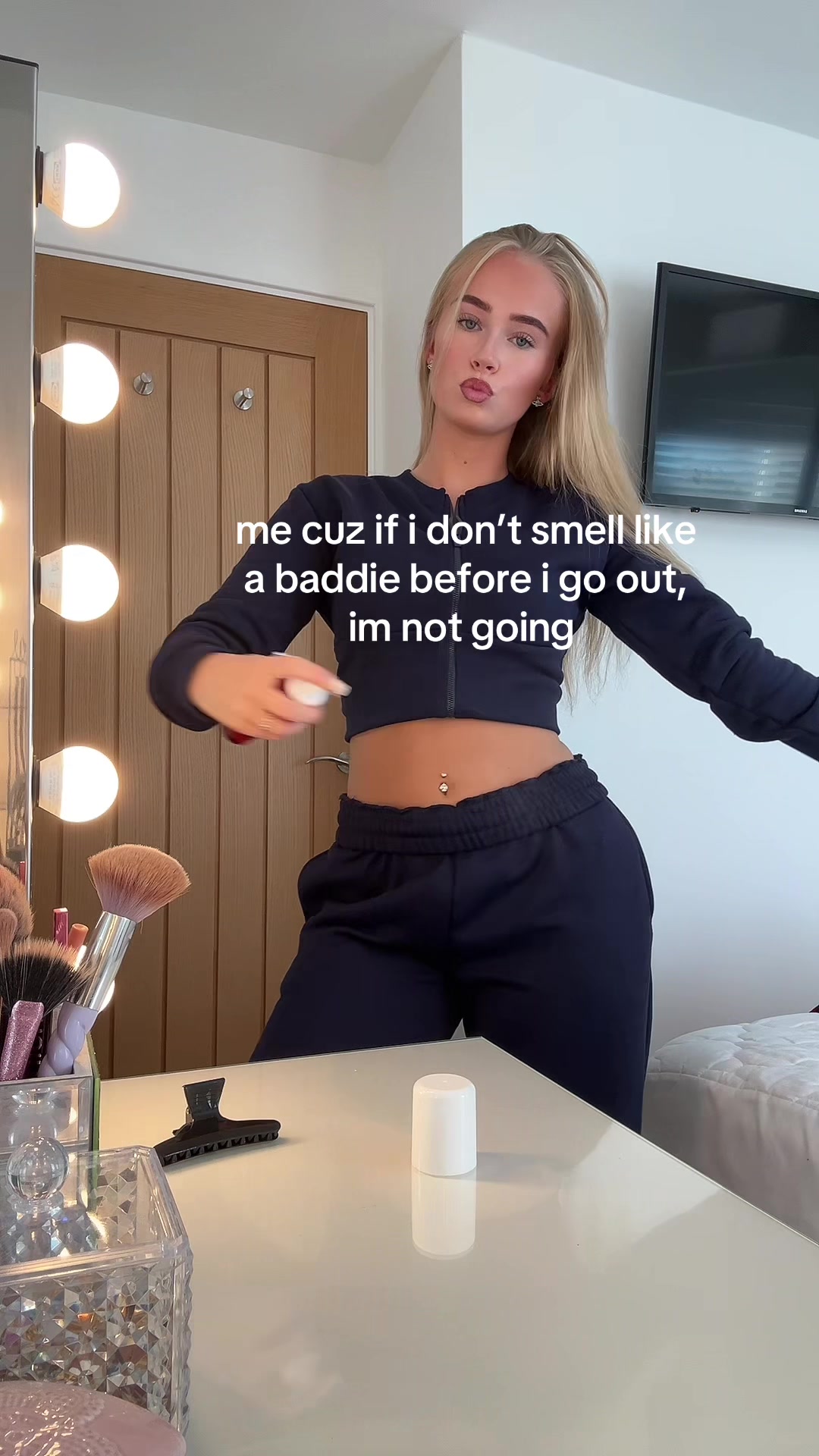 TikTok post by @lace.2x for The Body Shop. Caption reads: @The Body Shop UK #perfumeholic #bodyspray #fyp....