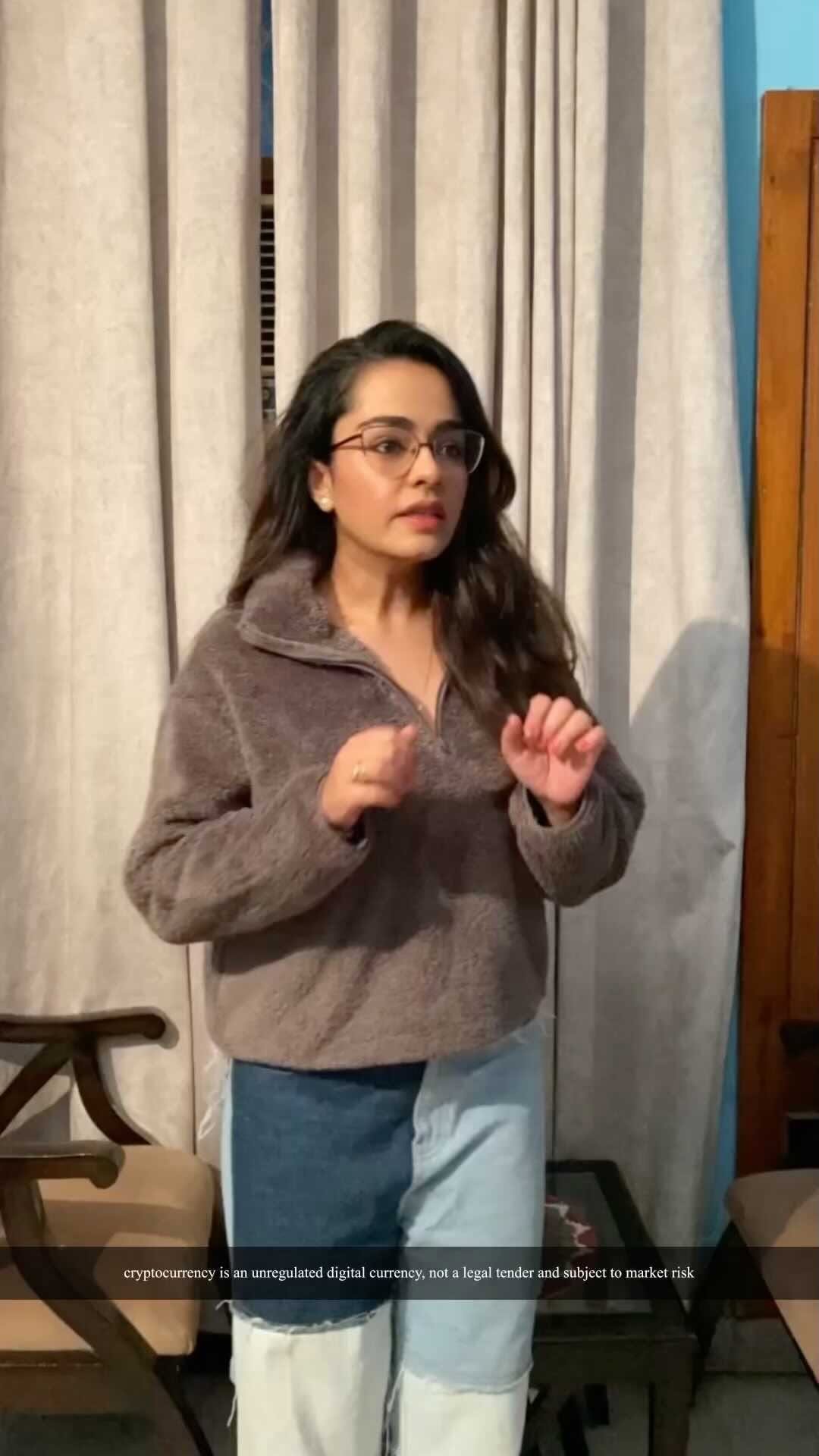 Instagram post by @apooarora for CoinDCX. Caption reads: What's easier than performing these dance steps?....
