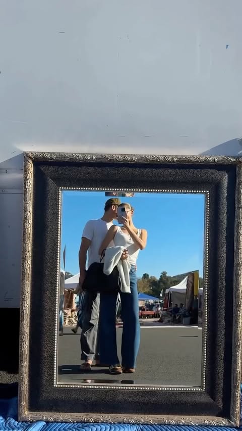 Instagram post by @summermarshall for chevrolet. Caption reads: sunday morning at the flea market💐 @chevrolet #ad....