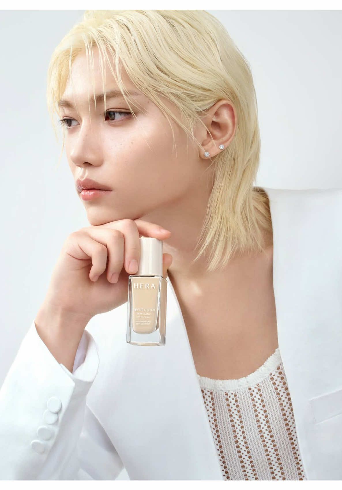 TikTok post by @augustmansg for Stray Kids. Caption reads: When K-beauty meets K-pop royalty—@Stray Kids’....