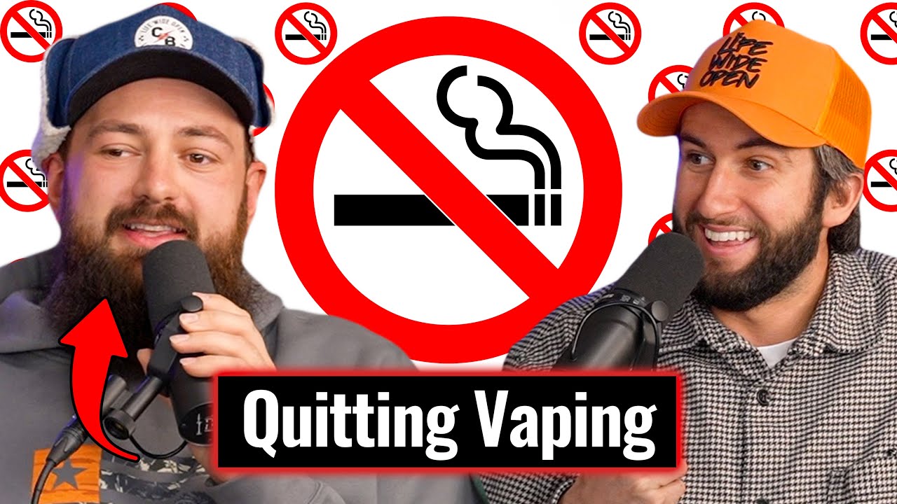 YouTube post by @LifeWideOpenPodcast for Ridge. Caption reads: Ken Quits Vaping, We Started A Prank War, & Larry....