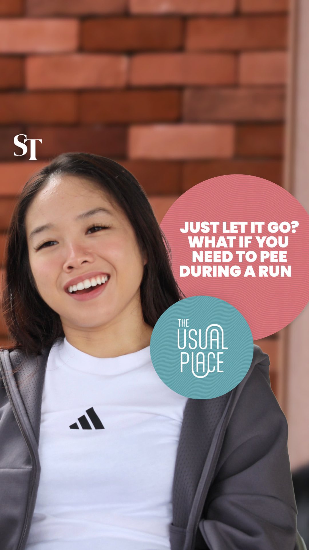 Instagram post by @arthurtongtri for The Straits Times. Caption reads: How do marathoners go to the loo or eat when....