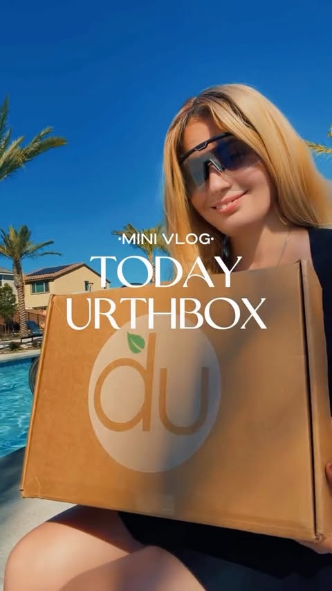 Instagram post by @tunacpinar for UrthBox. Caption reads: [...] snacks just got way more exciting 🎉 URTHBOX....