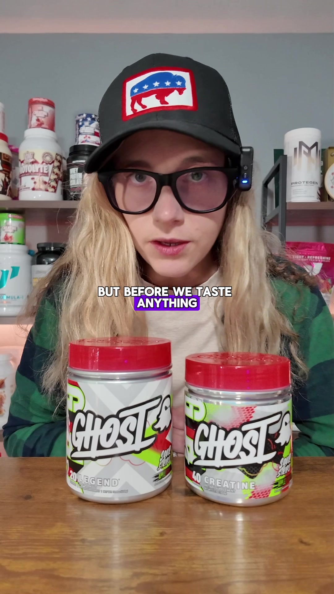 TikTok post by @priceplow for GHOST® Energy. Caption reads: [...] #creatine #preworkout @GHOST® Energy.