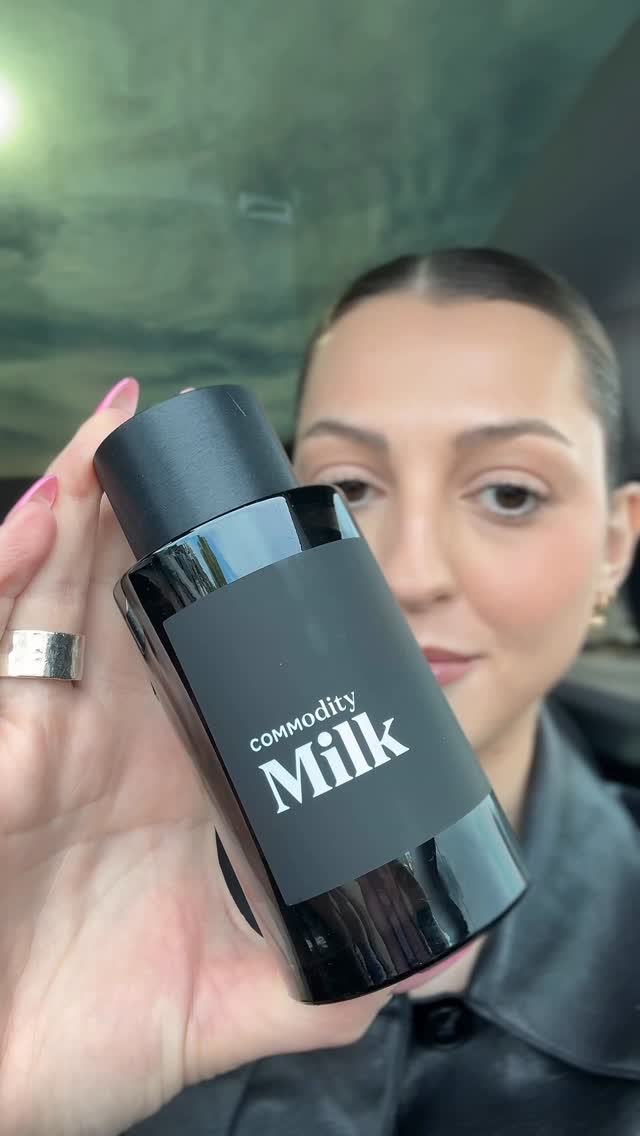 Instagram post by @kenadeemc for Commodity Fragrances. Caption reads: finally checked Milk Expressive off the wishlist....