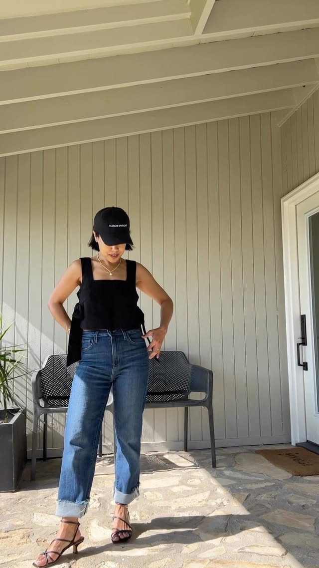 Instagram post by @chrisinseams for Just Black Denim. Caption reads: [...] necklace* @thatch.jewelry Jeans*....