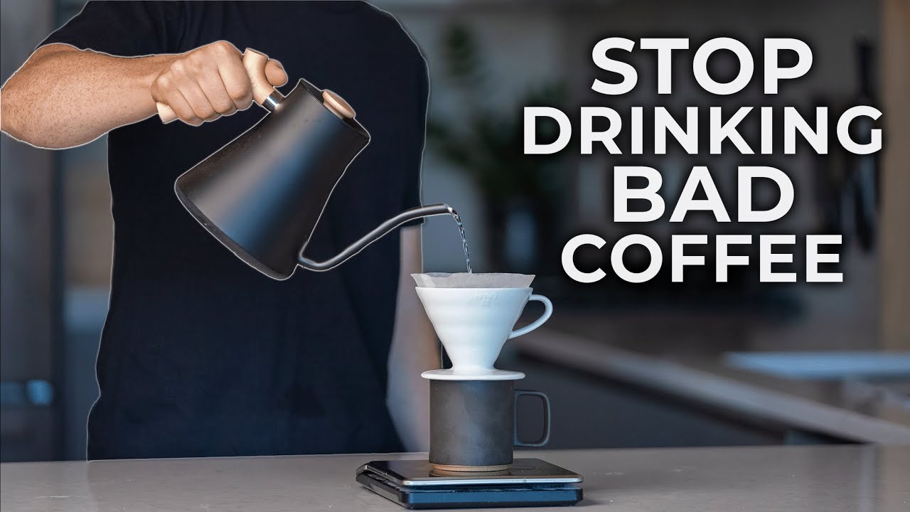 YouTube post by @CharlieAndersonCooking for Baking Steel. Caption reads: A Beginner's Guide to Making Great Coffee.