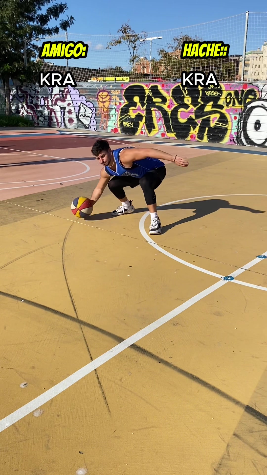 TikTok post by @hache_sports for Kellogg's. Caption reads: Trick Shots Imposibles🏀❤️ Reto Krave 9 @Kellogg’s....