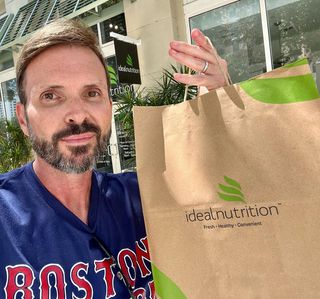 Instagram post by @kevinrolston for Ideal Nutrition. Caption reads: #ad All food prep for the week done in 2 minutes....