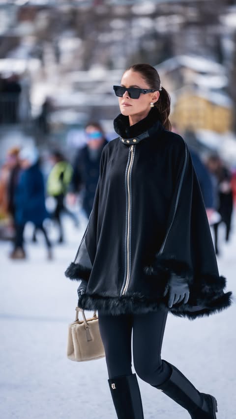 Instagram post by @jadehollandcooper for Holland Cooper. Caption reads: Snow days in my favourite kind of style -  winter....