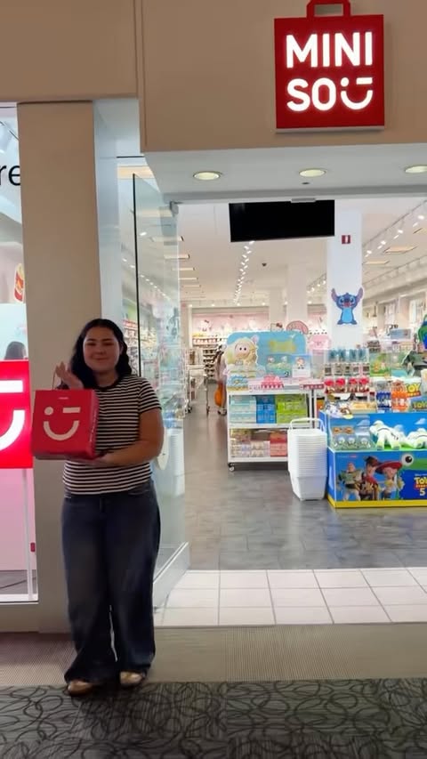 Instagram post by @isabeljosephinelugo for MINISO. Caption reads: @miniso.official #MINISO #MINISOSANRIO [...].
