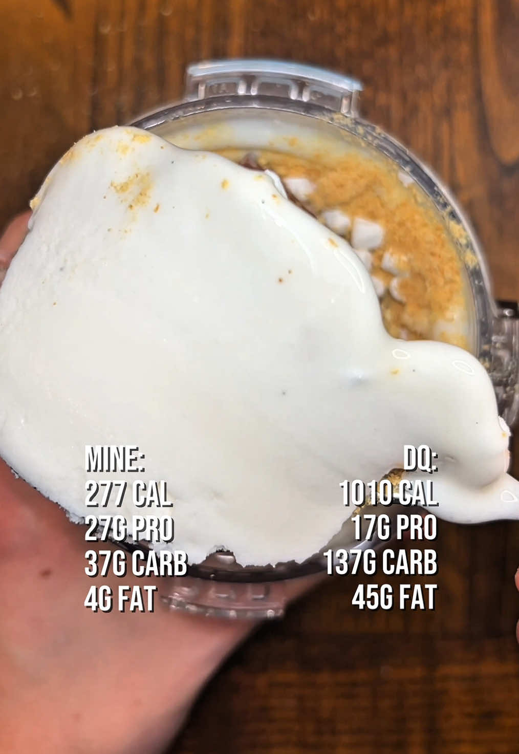 TikTok post by @fitnessproductfinder for Lakanto. Caption reads: [...] - 400g Fat Free High Protein Milk - 40g....