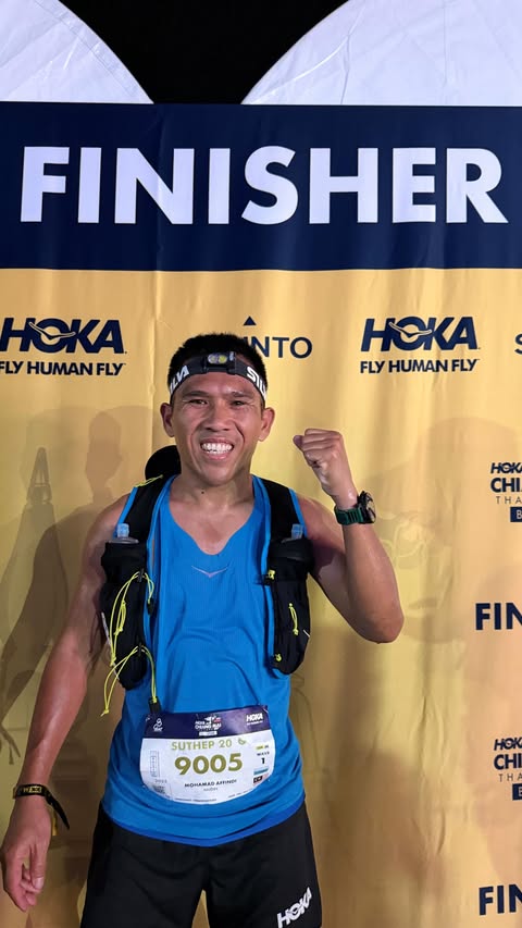 Instagram post by @hokarunclub.my for Suunto. Caption reads: Hoka Chiang Mai by UTMB 2025
Suthep 20 night....