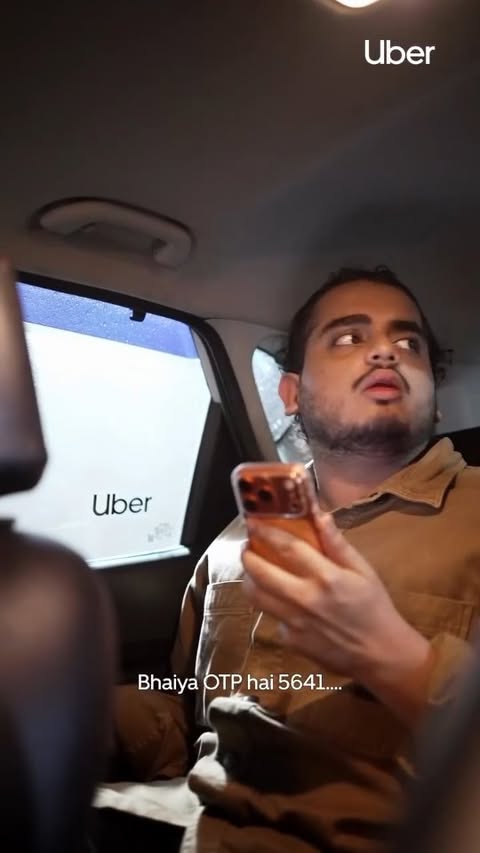 Instagram post by @dasoham_ for Uber. Caption reads: Pehli Uber ride FREE hai! Tum bhi book kar lo,....