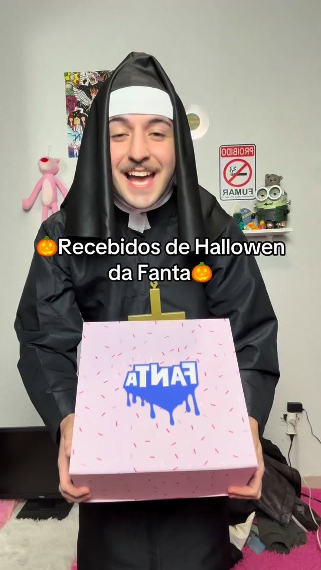 Instagram post by @honestmedina for Fanta. Caption reads: Obrigado @fantabrasil 🎃🎃🎃.