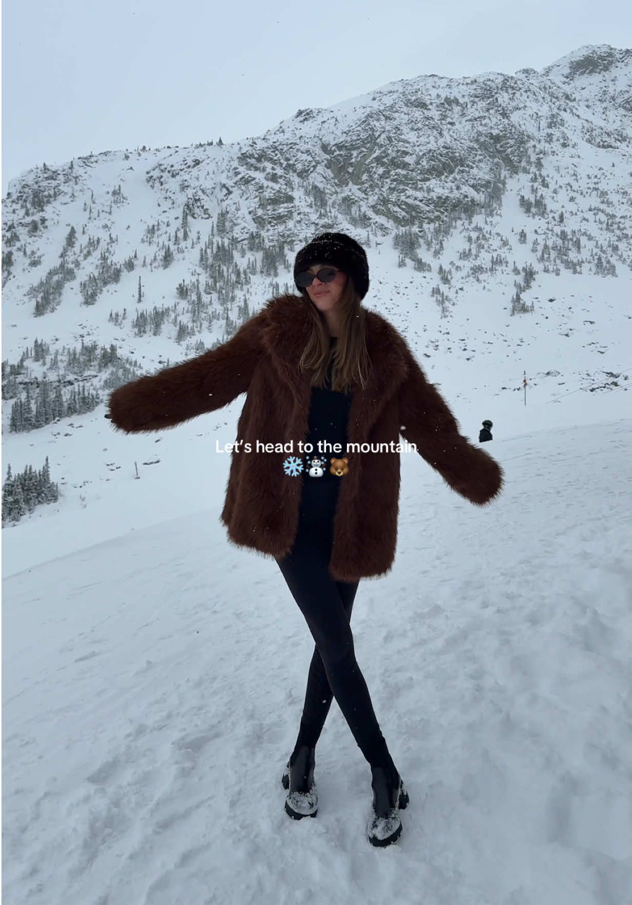 TikTok post by @tessalindsaygarcia for Steve Madden. Caption reads: happiest in the snow❄️❄️ @stevemaddencanada....