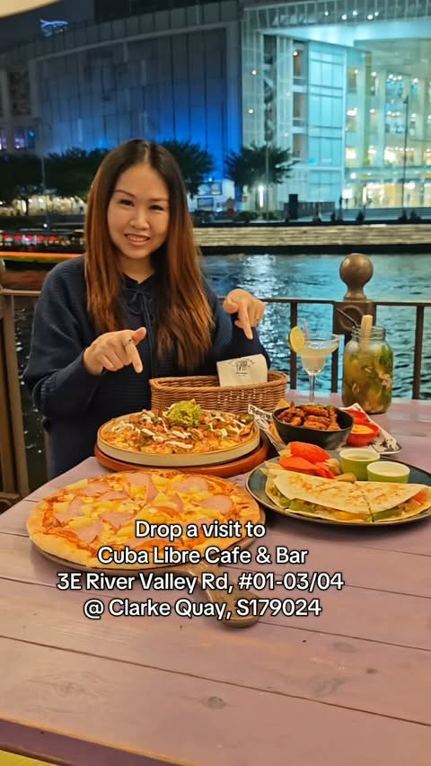 Instagram post by @cyn_thia_xl for Lobang Siah. Caption reads: A Taste of Latin Vibes at Clarke Quay!🍹🎶 Looking....