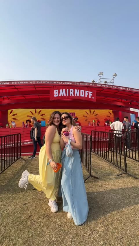 Instagram post by @priyalgor2 for Smirnoff. Caption reads: [...] vibe. And don’t even get me started on....