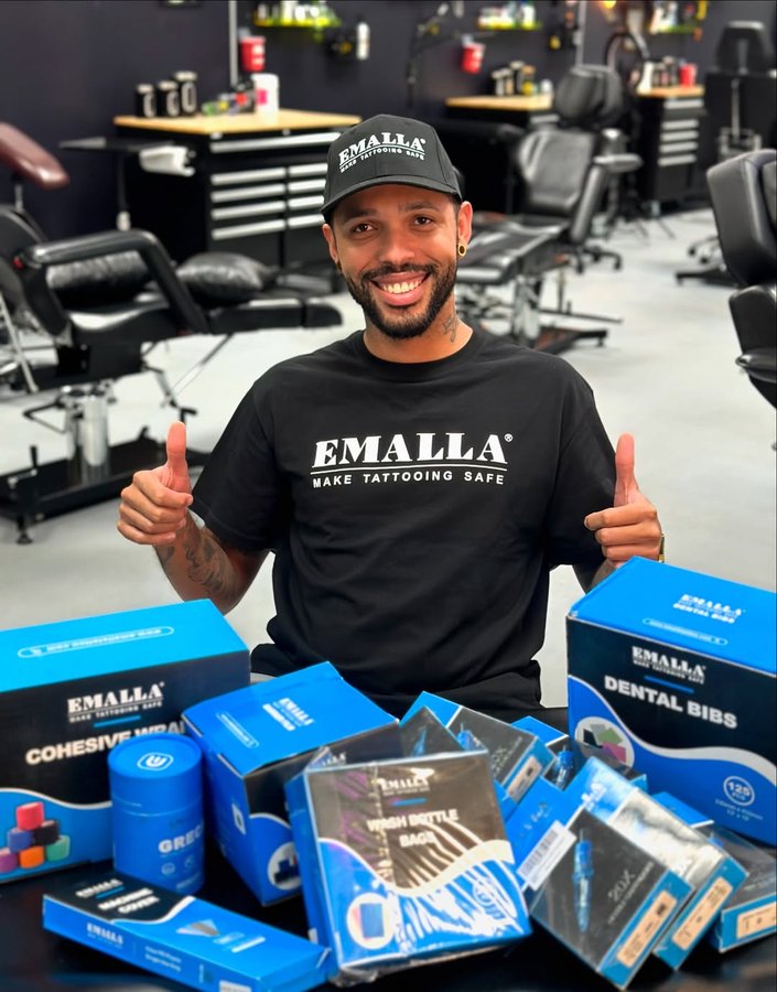 Instagram post by @michaelmqs for EMALLA Official. Caption reads: Exciting news! 🥳 I’m proud to officially announce....