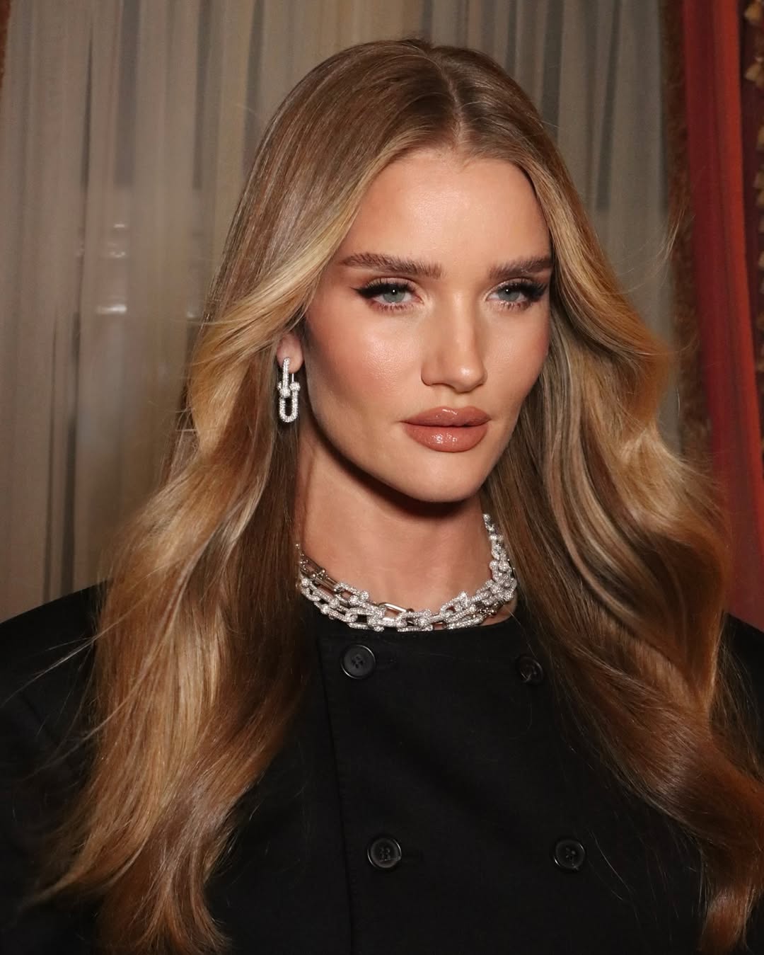 Instagram post by @nikki_makeup for Belvedere Vodka. Caption reads: Beyond gorgeous @rosiehw for @belvederevodka 
Hair....