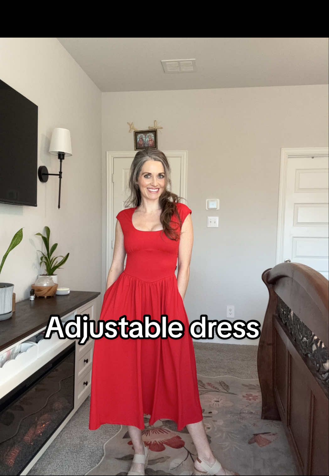 TikTok post by @balletmama4 for OYS-beauty. Caption reads: [...] #adjustable#dress#events #tiktokshop....