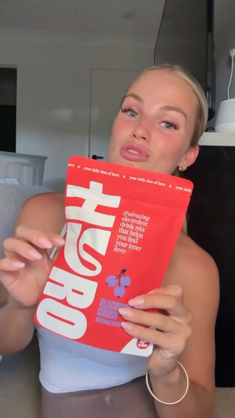 Instagram post by @zoe.nationn for Hyro. Caption reads: [...] I actually use every day 💦🍇 I pop....