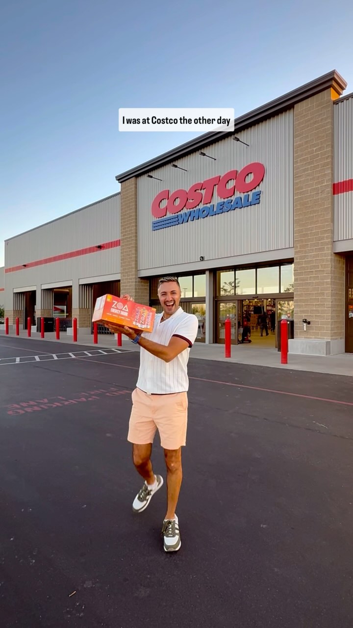 Instagram post by @zizotravel for ZOA Energy. Caption reads: #ad #18+ #zoapartner @zoaenergy is my daily go to....