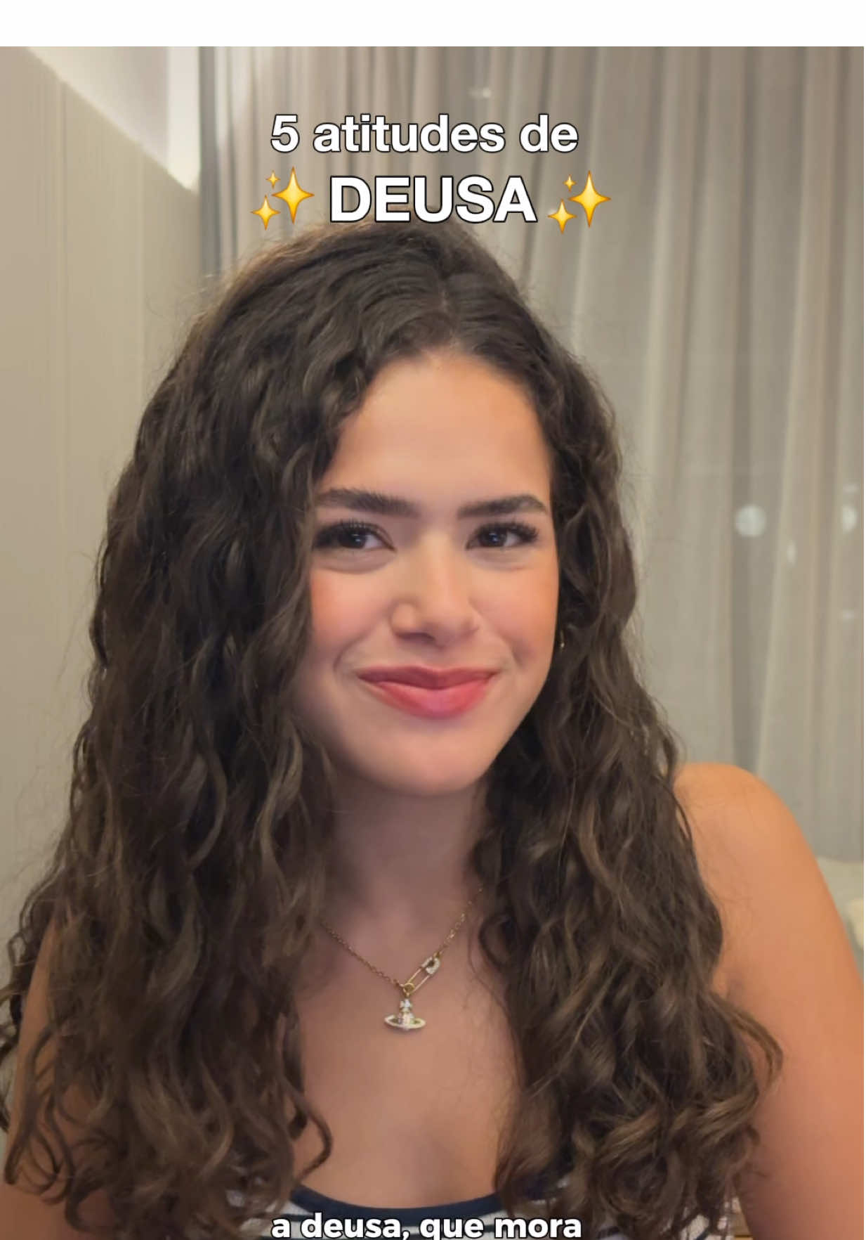 TikTok post by @maisa for Natura Brasil. Caption reads: Quer libertar sua deusa interior mas ainda não....