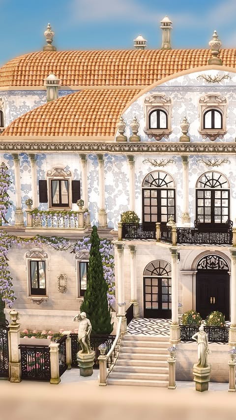 Instagram post by @evarotky_yt for The Sims. Caption reads: [...] sims living that regency lifestyle with....