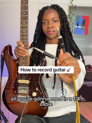 TikTok post by @beccasmelodies for Maono. Caption reads: [...] into my recording process 🎸 using the Maono....