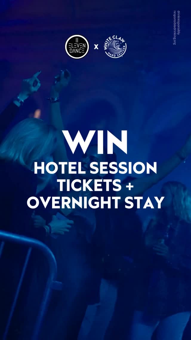 Instagram post by @eleven11dance for White Claw. Caption reads: ✨ GIVEAWAY! PARTY + HOTEL STAY! ✨  We’re sending....