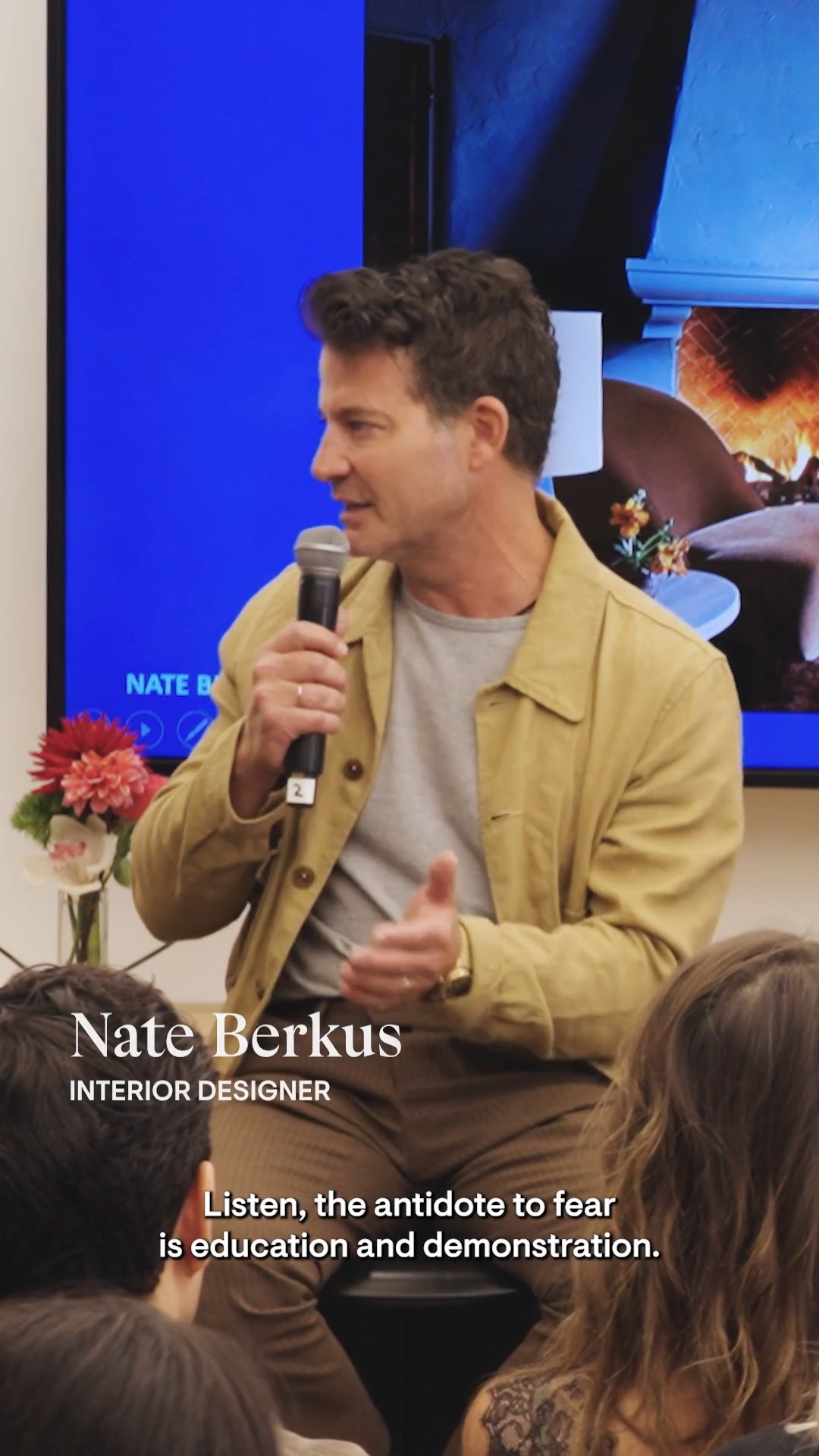 Instagram post by @nateberkus for House Beautiful. Caption reads: Even design star @nateberkus has trouble getting....