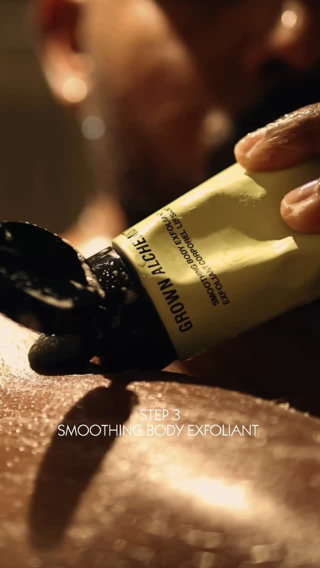 Instagram post by @roelrebello_ for Grown Alchemist. Caption reads: This is your ultimate self -care moment — the....