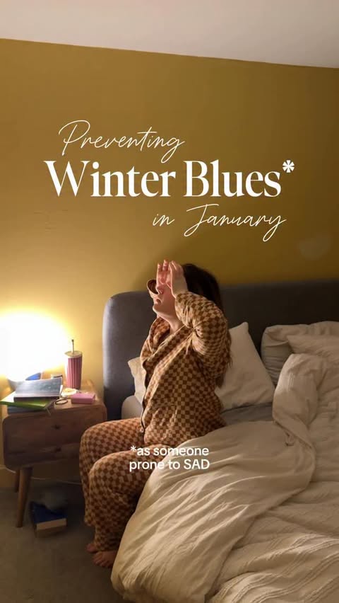 Instagram post by @katie_maciver for Pixi Beauty. Caption reads: anti-SAD 6-9 pre 9-5 ingredients 🧠❄️✨

🌟 sunrise....