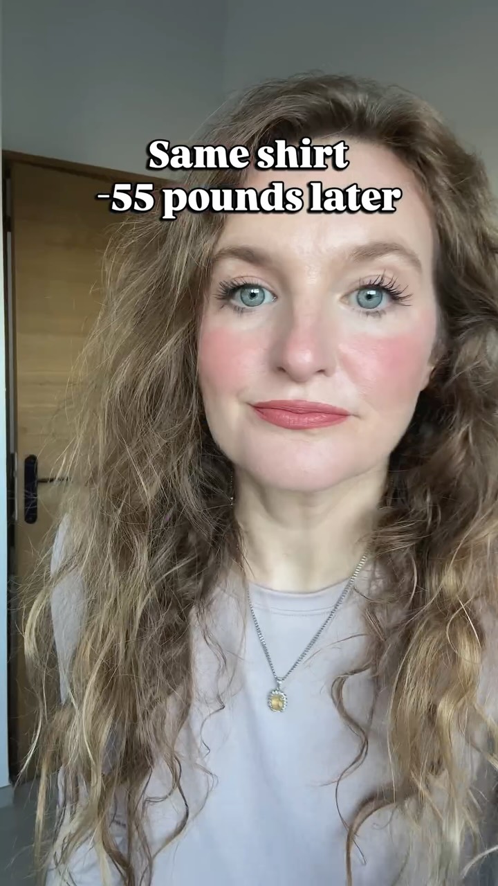 Instagram post by @heleneinbetween for MyFitnessPal. Caption reads: It’s been a little over a year and I’ve lost 55....