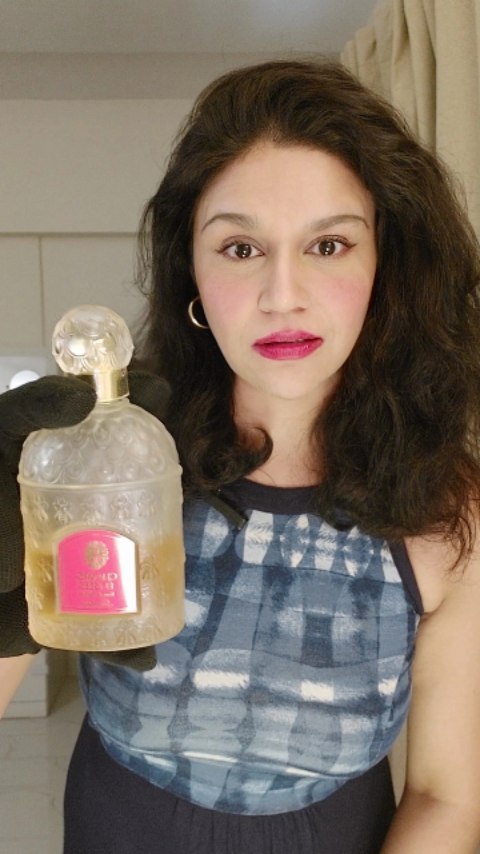 Instagram post by @devikafragrances for Guerlain. Caption reads: Champs-Élysées for Women by Guerlain — A gentle....