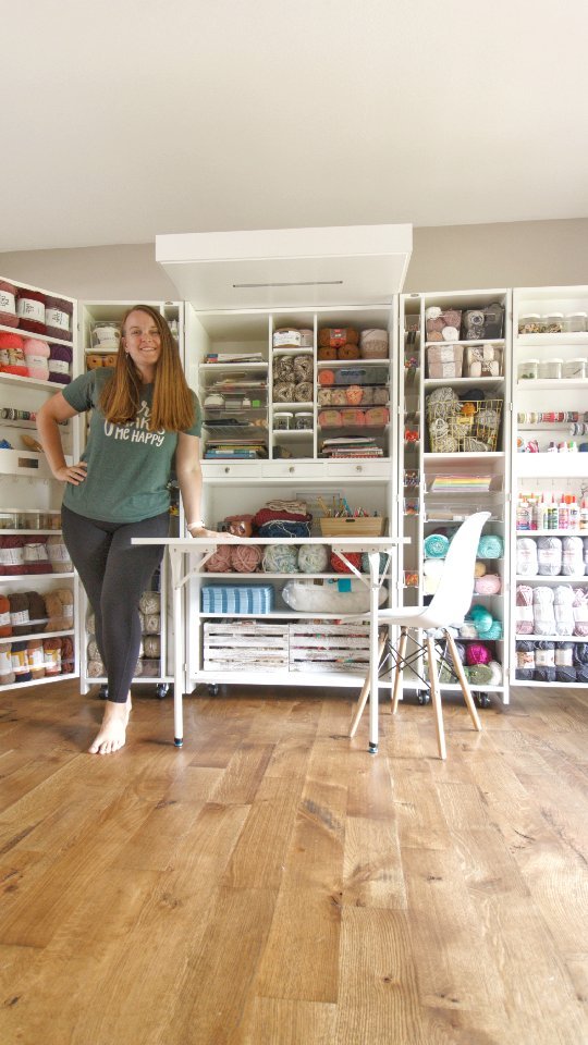 Instagram post by @easycrochetcom for Create Room. Caption reads: My @createroomco DreamBox is filled!! 🎉🎉 

I fit....