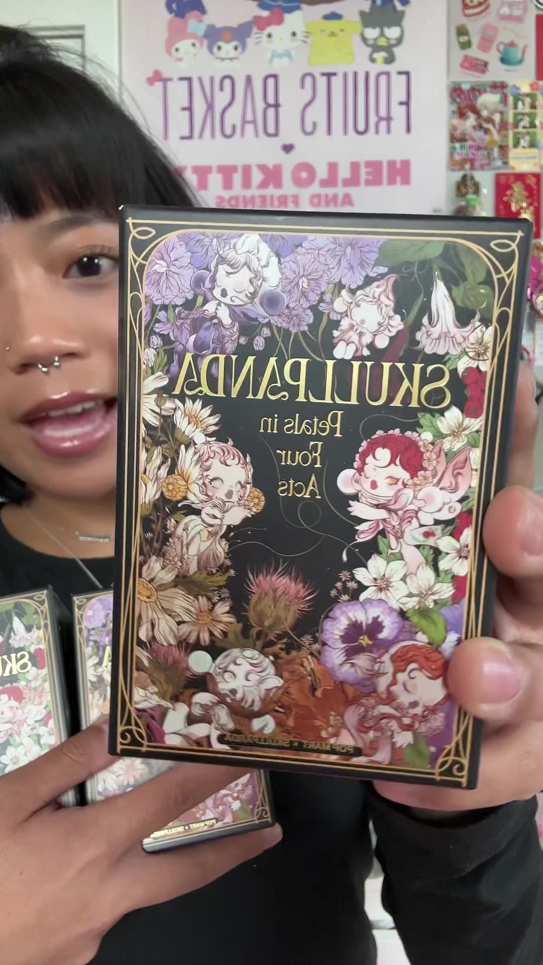 TikTok post by @guavagoddess_ for POP MART US SHOP. Caption reads: YAY!!! 🌷 @POP MART US LOCAL @POP MART US SHOP....