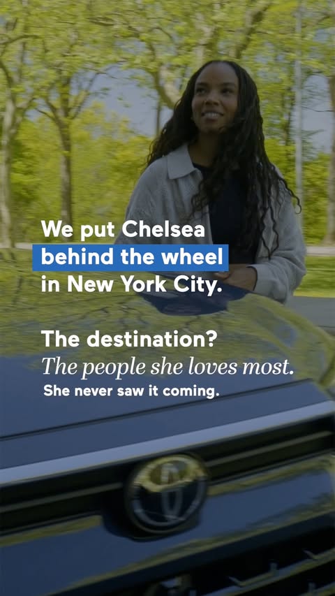 Instagram post by @mindbodygreen for Toyota USA. Caption reads: [...] a place. People are the destination.....