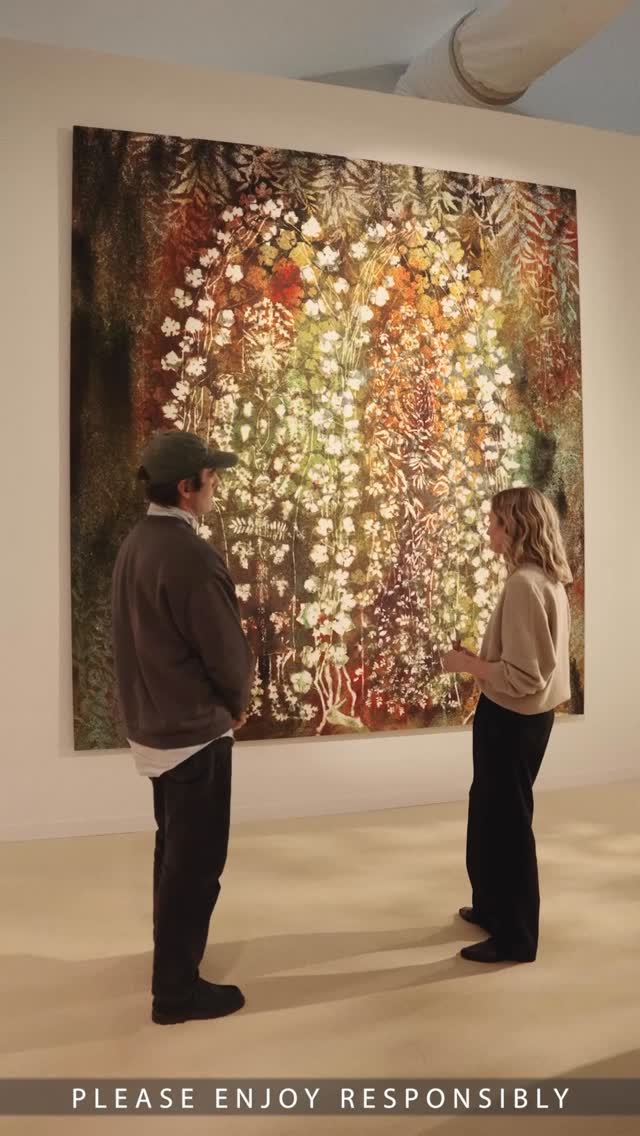 Instagram post by @brittanybathgate for Champagne Ruinart. Caption reads: [ad] Come with me to @frieze London, alongside....