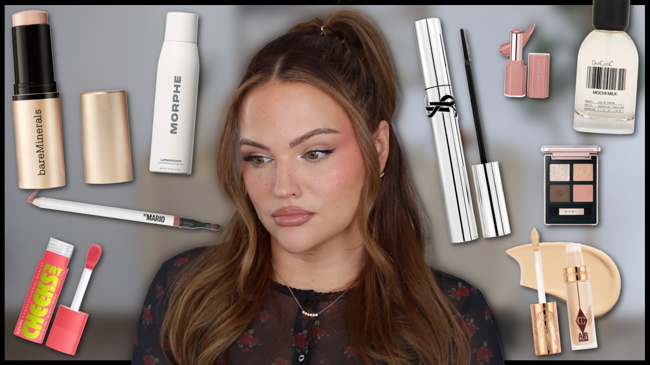 YouTube post by @MakeupByCheryl for Lilly Lashes. Caption reads: [...] Liquid Liner YSL Lash Latex Mascara Lilly....