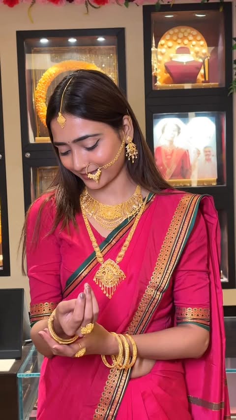 Instagram post by @_misskeshri_ for Tanishq. Caption reads: [...] that celebrate your journey. Step into....