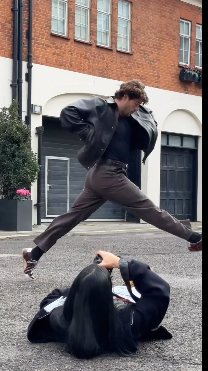 Instagram post by an influencer for Golden Goose. Caption reads: 📸The moment vs The photo, @goldengoose True-Star....