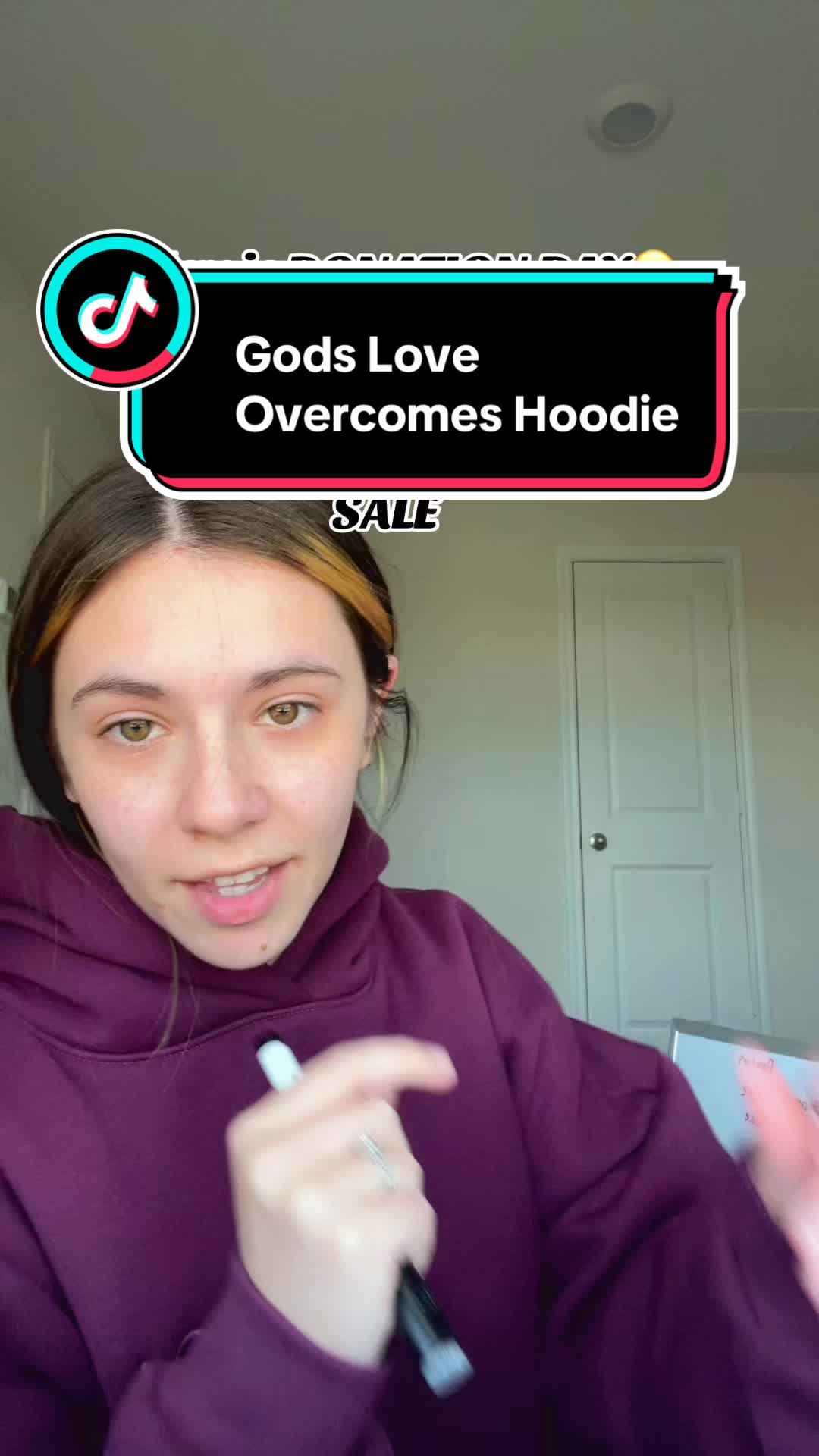 TikTok post by @jennasahm2002 for God's Love Overcomes. Caption reads: @God’s Love Overcomes....