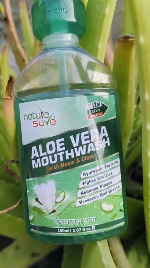 Instagram post by @mommy_and_avi for Nature Sure. Caption reads: ✅ Fresh & Natural 
“NatureSure Mouthwash –....