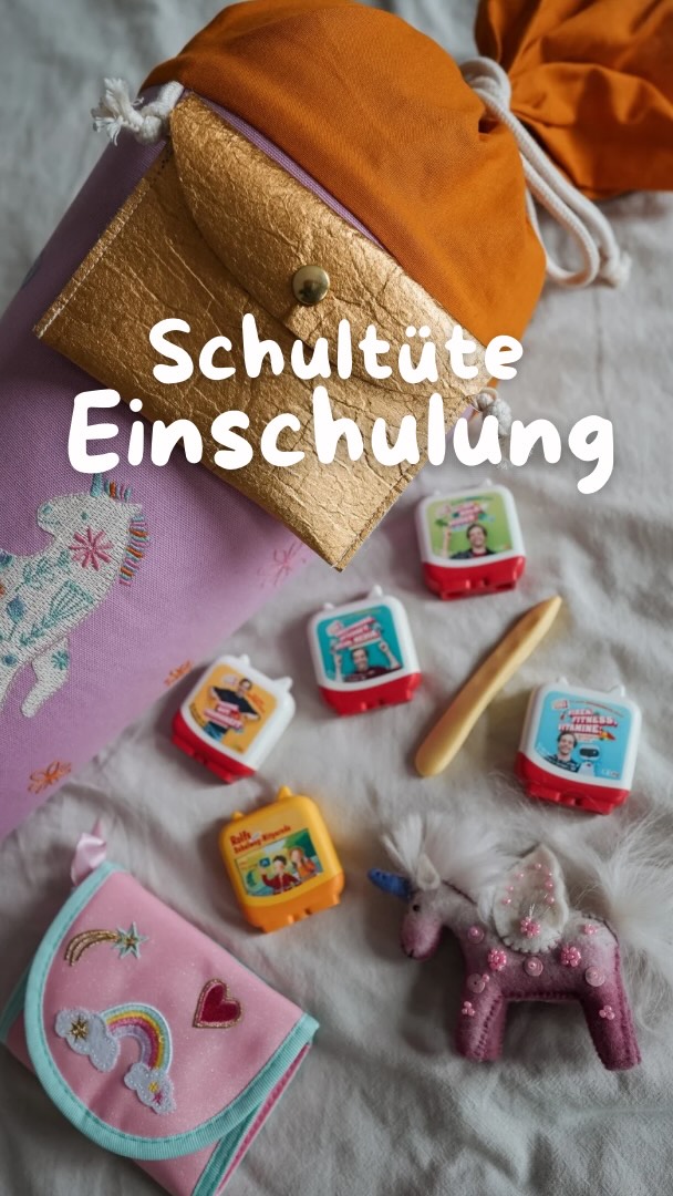 Instagram post by @eileena_ley for Tonies. Caption reads: Der erste Schultag ist mehr als nur ein neuer....