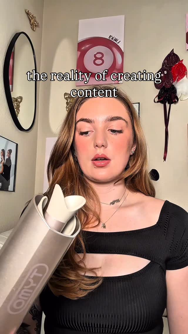 Instagram post by @bymakall for Ardell Beauty. Caption reads: I love creating content but it still makes me....