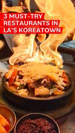Instagram post by @mattatouille for Eater LA. Caption reads: LA’s Koreatown is known for serving up some of the....