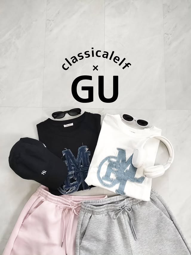 Instagram post by @my_favorite_mi for New Era Cap. Caption reads: @gu_for_all_ ×@classicalelf_official 🖤🩷....
