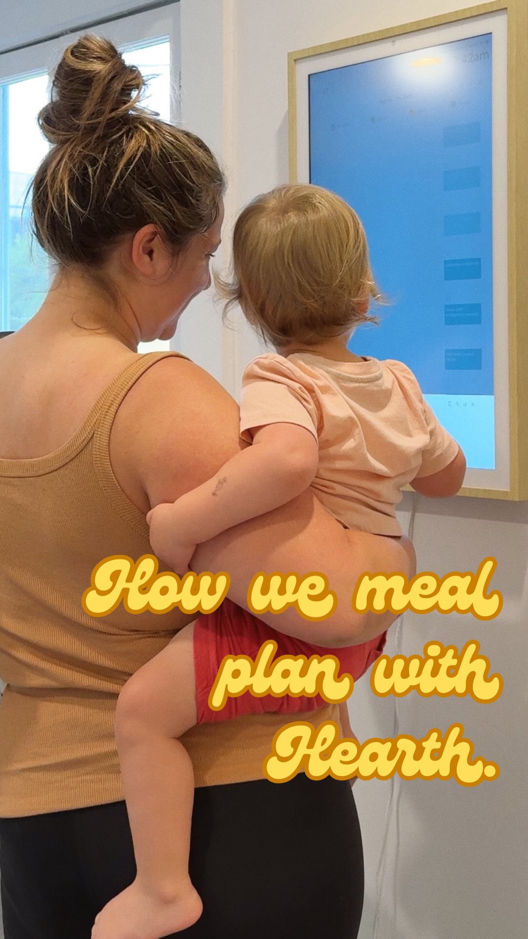 Instagram post by @julianna_strickland for Hearth Display. Caption reads: Being a mom, running @makebetterspace, and finding....